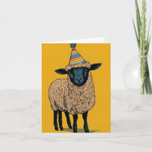 Carte de voeux pour les moutons de fête (Devant)