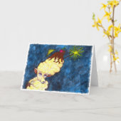 Carte de voeux pour les moutons de glace (Fleur jaune)