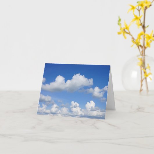 Carte de voeux pour les nuages (Fleur jaune)
