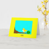 Carte de voeux pour les oiseaux jaunes de Good Mor (Fleur jaune)