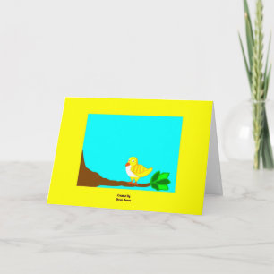 Carte de voeux pour les oiseaux jaunes de Good Mor