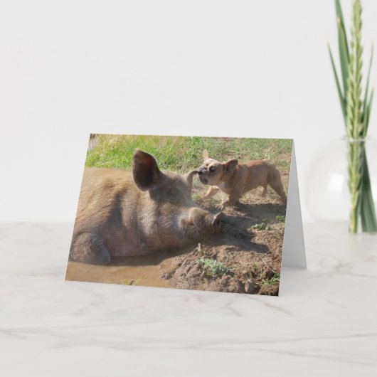 Carte de voeux pour les oreilles de cochons (Devant)