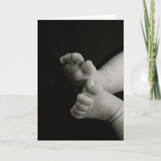 Carte de voeux pour les pieds bébé (Devant)