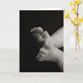 Carte de voeux pour les pieds bébé (Fleur jaune)
