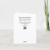 Carte de voeux pour les résolutions du Nouvel An (Dos)