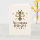 Carte de voeux pour les Rocks en médecine d'urgenc (Fleur jaune)