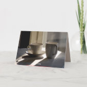 Carte de voeux pour les tasses de café d'amitié (Dos)