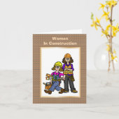 Carte de voeux pour les travailleuses du bâtiment (Fleur jaune)
