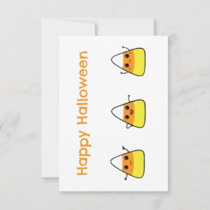 Carte de voeux pour l'Halloween Candy Corn Cute