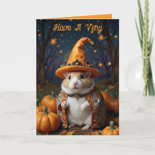 Carte de voeux pour l'Halloween Hamster