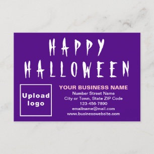 Carte de voeux pour l'Halloween petit violet plat
