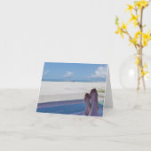 Carte de voeux pour l'heure de plage (Fleur jaune)
