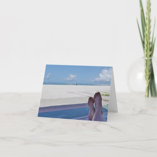 Carte de voeux pour l'heure de plage (Devant)