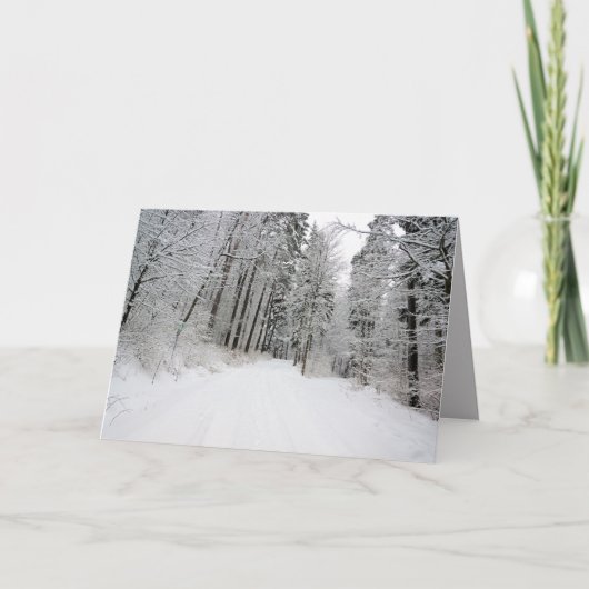 carte de voeux pour l'hiver (Devant)