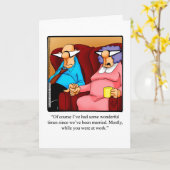 Carte de voeux pour l'Humour Anniversaire (Fleur jaune)