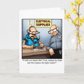 Carte de voeux pour l'Humour Anniversaire (Fleur jaune)