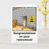 Carte de voeux pour l'Humour de retraite (Fleur jaune)