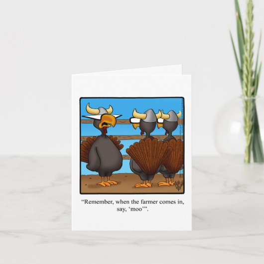 Carte de voeux pour l'Humour de Thanksgiving (Devant)