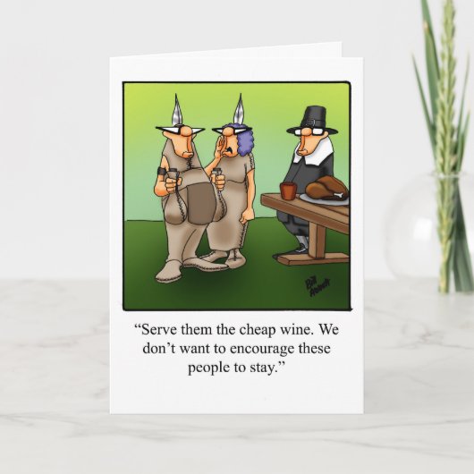 Carte de voeux pour l'Humour de Thanksgiving (Devant)