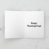 Carte de voeux pour l'Humour de Thanksgiving (Intérieur)