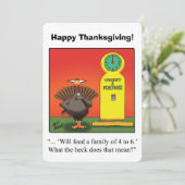 Carte de voeux pour l'Humour de Thanksgiving (Debout devant)