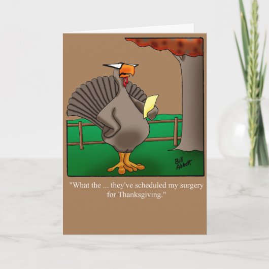 Carte de voeux pour l'Humour de Thanksgiving (Devant)