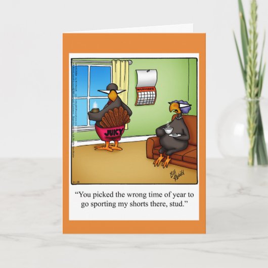 Carte de voeux pour l'Humour de Thanksgiving (Devant)