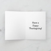 Carte de voeux pour l'Humour de Thanksgiving (Intérieur)