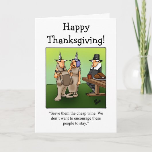 Carte de voeux pour l'Humour de Thanksgiving (Devant)