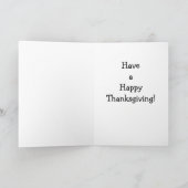 Carte de voeux pour l'Humour de Thanksgiving (Intérieur)