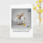 Carte de voeux pour l'Humour du vin amusant (Fleur jaune)