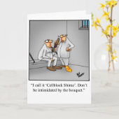 Carte de voeux pour l'Humour du vin amusant (Fleur jaune)