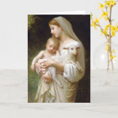 Carte de voeux pour l'Innocence de Bouguereau (Fleur jaune)