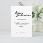 Carte de voeux pour l'obtention du diplôme (Debout devant)