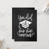 Carte de voeux pour l'obtention du diplôme (Devant/Arrière en situation)