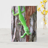 Carte de voeux pour l'oignon vert (Lizard) (Fleur jaune)