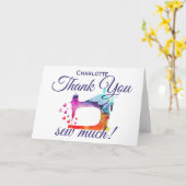 Carte de voeux pour machine à coudre Merci aquarel (Fleur jaune)