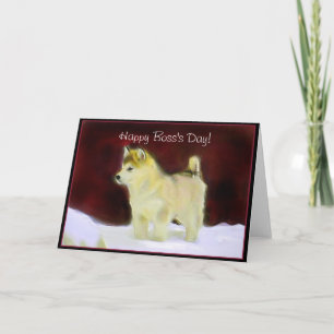 Carte de voeux pour malamute de Jour du Patron