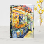 Carte de voeux pour manger (Fleur jaune)