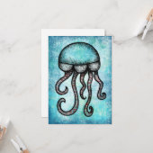 Carte de voeux pour méduses (Devant/Arrière en situation)