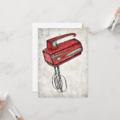 Carte de voeux pour mélangeur à main électrique (Devant/Arrière en situation)