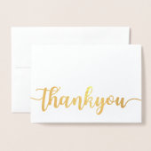 Carte de voeux pour Merci à huile d'or Etched (Devant avec enveloppe)