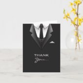 Carte de voeux pour Merci de costume d'homme d'aff (Fleur jaune)