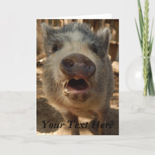 Carte de voeux pour mini-cochon adorable personnal