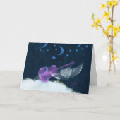 Carte de voeux pour musique Heart wings (Fleur jaune)