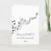 Carte de voeux pour notes musicales (Dos)