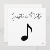 Carte de voeux pour notes musicales (Devant / Derrière)