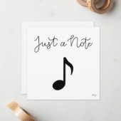 Carte de voeux pour notes musicales (Devant/Arrière en situation)