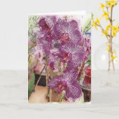 Carte de voeux pour orchidées personnalisables (Fleur jaune)