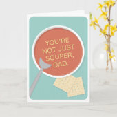 Carte de vœux pour papa pour le souper (Fleur jaune)